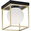 TEKHOME Plafoniera da Soffitto Moderna in Metallo e Vetro, Attacco G9, Design Geometrico Cubo Oro per Camera da Letto, Ingresso e Soggiorno - C76-1