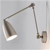 Mjsdjof Lampada Da Parete Da Comodino Braccio Oscillante Regolabile Doppio Braccio Lungo Lampada Da Parete In Metallo A Testa Singola Lampada Da Lettura Telescopica Da Studio Applique Da Parete E27 [Classe Di