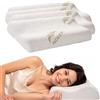 cuscini fiber - 4 Cuscino Cervicale per Dormire in Memory Foam con Fodera Aloe, Cervicale Collo Rimedi con Tecnologia a Doppia Onda, Guanciale in Morbido Memory Foam per Supportare il Collo 40x67