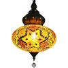 WLBHWL Lampada A Sospensione A Sospensione in Stile Marocchino da 9,85 Pollici, Lampadario Classico in Vetro Colorato, Lampada A Sospensione in Vetro Colorato con Decorazioni Luminose per La Cucina