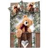 IL BOTTEGONE Copripiumino Stampa Digitale, Letto Una Piazza e Mezzo, 100% Cotone set completo sacco e federa Disegno Teddy Bear