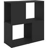 vidaXL Libreria Nera 60x24x63 cm in Truciolato