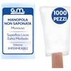G.M. DISTRIBUZIONE 1000 Manopole non Saponate usa e getta Impermeabili, Per la Detersione e l'igiene di Pazienti Anziani ed Allettati, Guanto Monouso Lavapaziente, Interno Impermeabile