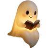 Générique Lampada da lettura fantasma,Lampada fantasma carina che legge un libro, luce notturna di Halloween fantasma,Lampada da comodino LED 3D Halloween,Luce decorativa di Halloween per camera da letto