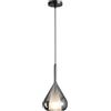 SSBHDM Paralume a sospensione in vetro a forma di goccia in stile design creativo, lampadario a testa singola con base E27, lampada a sospensione a soffitto a incasso, portico, KTV, bar, apparecchi di