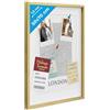 PHOTOLINI 3D cornice 50x70 cm oro, profonda con vetro e passe-partout, cornice per oggetti fino a 1,5 cm di profondità, legno MDF - perfetta per il fai da te e come regalo