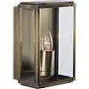 Searchlight Lighting Searchlight Box - Applique da esterno a 1 luce in ottone antico, IP44, E27