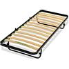 Bed Store SISTEMI RIPOSO Rete a Doghe Strette Estraibile per Letto Singolo 80x190 cm Ortopedica Apribile Pieghevole in Legno di Betulla Made in Italy