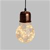 LuminalPark Lampadina Decorativa Vintage in Vetro, Ø 14 cm, 40 microled Bianco Caldo