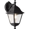 Lightbox Vintage lampada da parete per esterni - protezione antipioggia in vetro - a sospensione - lampada da parete nera per l'ingresso di casa - 31 x 14 x 19 cm - E27, max. 60 W - in metallo/vetro