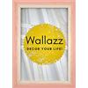 Wallazz Cornice Portafoto in Legno 29,7x42cm Rosa/Bianco. Cornice per Foto con Vetro Sintetico Infrangibile - Porta Foto Decorativo - Made in Italy