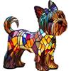 HGFYE Serie Cani Arte Luce Notturna Dipinta a Mano Lampada LED con Ornamenti in Resina Lampade Per la della Cameretta dei Bambini e della Camera da Letto per gli Amanti dei Cani(Yorkshire Terrier A)