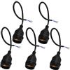 Yardwe Portalampada E27 Cavo Da 30 Cm, Base Lampadina in Gomma Resistente, Prese Esterne Impermeabili Per Cucina, Soggiorno, Ufficio, Set Da 5 Pezzi