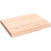 vidaXL Ripiano a Parete 40x30x(2-4) cm Massello Rovere Non Trattato