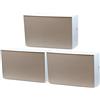 MAURY'S IL NUMERO UNO DEL RISPARMIO SET DI SCARPIERE IN PLASTICA 51 X 17 X H39 CM COMPONIBILI E IMPILABILI MADE IN ITALY (3 Pezzi, Tortora)