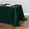 Chickwin Tovaglia Rettangolare in Raso Elegante Tinta Unita Setosa Tovaglia Copri Tavolo da Intern Lavabile per Matrimoni, Hotel, Ristorante, Feste, Banchetti, Vacanze (Scuro Verde,145x366cm)