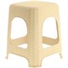 KADAX Sgabello Basso in Plastica Resistente e Leggera per Uso Interno ed Esterno con Seduta Comoda e Base Antiscivolo, Fino a 120 kg (Beige)
