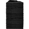 IlGruppone Set 5/10/20/30 Teli 50x90Cm Asciugamani Neri Professionali Parrucchiera Salviette Telo Nero Con Tintura Indanthrene 380Gr - Nero - 20 Pezzi