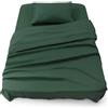 Blumtal Set di 3 lenzuola, con angoli elasticizzati 90 x 190 x 30 cm, lenzuolo senza gomma 160 x 275 cm + 1 federa 50 x 80 cm, colore verde scuro