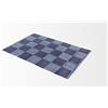 EUROSTYLE Tappeto PASSATOIA 100% Cotone Metro Scozzese Tinto Filo per Bagno, Cucina, Sala (50X170 CM, Blu)