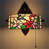 Uziqueif lampada da parete Tiffany, lampada da parete per interni, Lampada da parete per interni vintage, lampada da parete con interruttore, 10 pollici lampada da lettura da parete