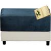 Miecoae Copri Pouf Elasticizzato Rettangolare Quadrato Copri Pouf Fodera Poggiapiedi 50 60 70 80 CM Fodere Coprisgabello Blu/Grigio, Copertura per Sgabello (Color : #14, Size : 60-70cm/24-28in)