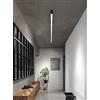 MOLOURK LED Soggiorno Plafoniera interno Nero Lampada da soffitto Dimmerabile con telecomando acrilico Alluminio Striscia lunga Plafoniere per corridoio Bagno Ufficio Camera da letto (Black,120cm)