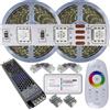 Mondo Strisce Led: Kit da 10 metri (2 Bobine+1 trasformatore da 150w +1Controller) RGB, 600Led, 120Watt, 10.000 Lumen 24V RGB. Striscia Led Strip ip65