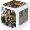 Wanapix |Sveglia Cubo 100% Personalizzata | Orologio Digitale con Luce LED | 3 Lati Personalizzati con Foto e Nome | Funziona con 3 Batterie AAA | 7,8 cm