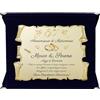 ByClay Laboratory Targa 60° Anniversario di Matrimonio CON NOMI personalizzati | Regalo Anniversario nozze di Diamante| Pergamena Dorata su Cofanetto in Velluto (blu, 60)