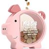 Summidate Salvadanaio in legno personalizzato per ragazzi ragazze bambini grandi banconote infrangibili cambio moneta barattolo risparmio di denaro regalo decorazione (pink-piggybank-fbm, L)