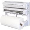 10ELED Dispenser da Parete per Pellicola Alimentare, Alluminio, ABS, Bianco, 35,8x6,5x18,4 cm, con Taglierina di Precisione, per Cucina Domestica, Ristorazione