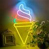 DYJD Insegna al neon del gelato, insegna a led del gelato Decorazione della parete del gelato Decorazione della gelateria Neon Dekoration für Cafés (FARBE3)