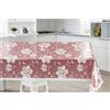 HOME ZEN HOUSEHOLD LINEN Tovaglia in Plastica Impermeabile con Retro Felpato, Frangia Decorativa, Fantasie Assortite Versatile per Tavoli di Cucina e Salotto, varie misure rettangolare e rotondo (DESIGN 4, 120 X 160 CM)