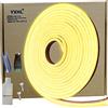 YXHL Luce al Neon a LED Bianco Caldo Silicone 5M 3000K DC12V Flessibile Impermeabile per la Decorazione architettonica del Giardino di casa Interna o Esterna