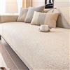 Generico Copridivano Vintage Morbido: Protezione Antiscivolo per Divano Cotone e Lino Intrecciati per Divano A 1/2/3/4 Posti per Divani Componibili A U O A L,Beige,70 * 150cm