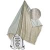 Tex family Telo Mare Doppio KIKOY in Cotone e in Spugna con Zaino Keep (Boy Beige)