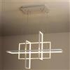 Dopa Dopastore Lampadario a Sospensione LED 98W Design Geometrico 4 Rettangoli Bianco Lampada Moderna IP20 Per Interni Cucina Soggiorno (Luce calda 3000K)