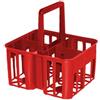 Mobil Plastic Cestello in plastica 4 posti portabottiglie Grandi/bottiglioni Rosso