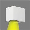 Partenopea® Applique lampada cubo da parete a muro gu10 max 10w led per interno esterno IP65 moderno faretto monoemissione (Cubo Bianco, Luce Calda 3000K)