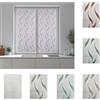 Home Tresor Coppia Tende a Vetro | Tendine Soggiorno Semi Filtranti Fantasia Jacquard Colorata, 2 pannelli, Cucina, Camera da Letto, Corte e Lunghe | Mod. MADRID - 80x240 cm, Naturale