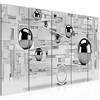 Runa Art Murali XXL 3D Palle 200 x 80 cm Grigio 5 Pezzi - Made in Germany - 504355c