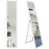 BD ART SBD ART Specchio da Terra Rettangolare, Figura intera, Per il trucco, soggiorno, camerino, Colore Bianco 36 x 156 cm