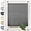 SONELLO Tenda plissettata crush Klemmfix senza foratura, 70cm x 120cm antracite, tende plissettate per porte e finestre con morsetti pronta per l'uso,protezione solare,Parti per Il Montaggio Incluse