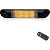 Veito Blade Mini - Stufa da parete e soffitto, impermeabile IP55, 1200 W, per interni ed esterni, colore: nero/argento
