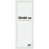 yd. Your Decoration - Cornice 20x60 cm - Bianco Opaco - Decorativa Parete in Legno con Vetro in acryl - Antiriflesso - 20x60 Cornice - Mura