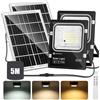 Aigostar - Faro led esterno con grande pannello solare, 2 Pezzi,cavo 5M,dimmerabile 3000/4000/6500K,4000mAH,Batteria di grande capacità,Faretto led da esterno solare con telecomando e timer,IP66