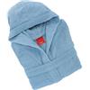 Gabel - Accappatoio adulto unisex in spugna di puro cotone idrofilo, tinta unita, peso spugna 380 gr/mq, ampie tasche, cintura e pratico cappuccio, anche come vestaglia.
