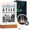 Maverton Cornice a LED in vetro acrilico personalizzabile - Quadro in 3D con foto - Immagine con illuminazione LED - Lampada luminosa con foto - Idea per Lei o Lui - Dimensioni: L/XL - GIORNALE