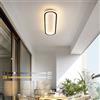 GZZBMY Moderna LED Plafoniera lineare con Telecomando lampada da soffitto ad anello lungo Dimmerabili Alluminio Plafoniera Per Soggiorno Camera Letto Cucina Bagno (Schwarz,40CM)